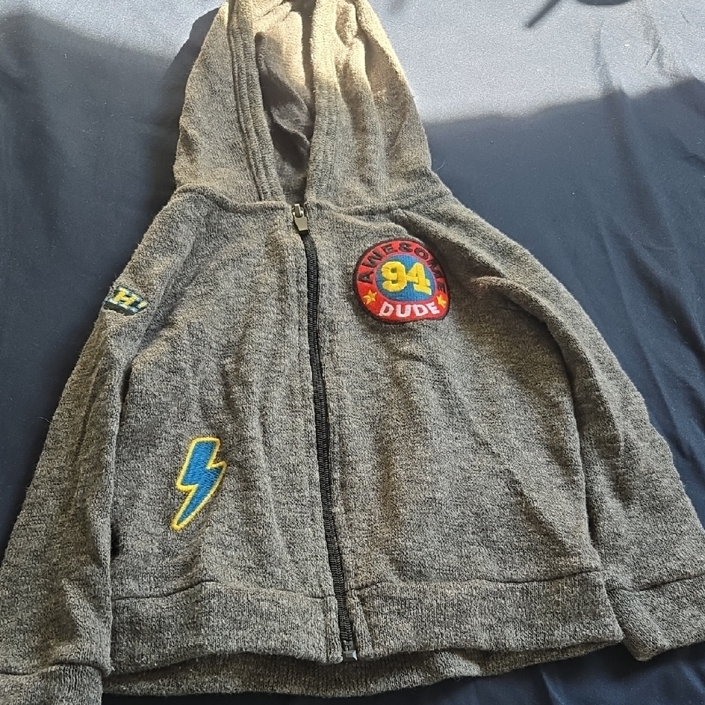 George Dark Gray Hoodie with Blue Accent